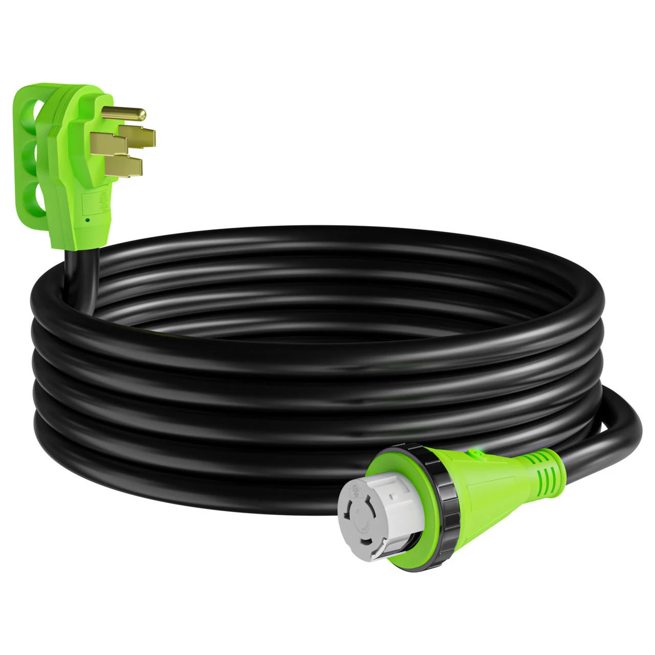 Twist Lock RV 50 Amp Power Cord With LED Power Indictor - 50 Amp Male To 50 Amp Female Locking Plug 15 Foot 1 Twist Lock RV 50 Amp Power Cord With LED Power Indictor - 50 Amp Male To 50 Amp Female Locking Plug 15 Foot