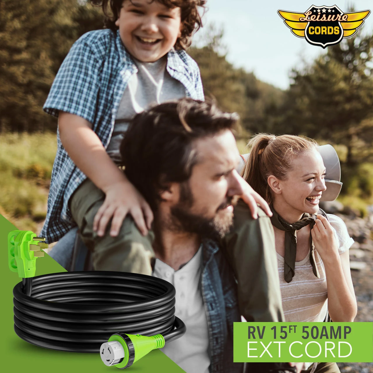 Twist Lock RV 50 Amp Power Cord With LED Power Indictor - 50 Amp Male To 50 Amp Female Locking Plug 15 Foot 9 Twist Lock RV 50 Amp Power Cord With LED Power Indictor - 50 Amp Male To 50 Amp Female Locking Plug 15 Foot - Image 9