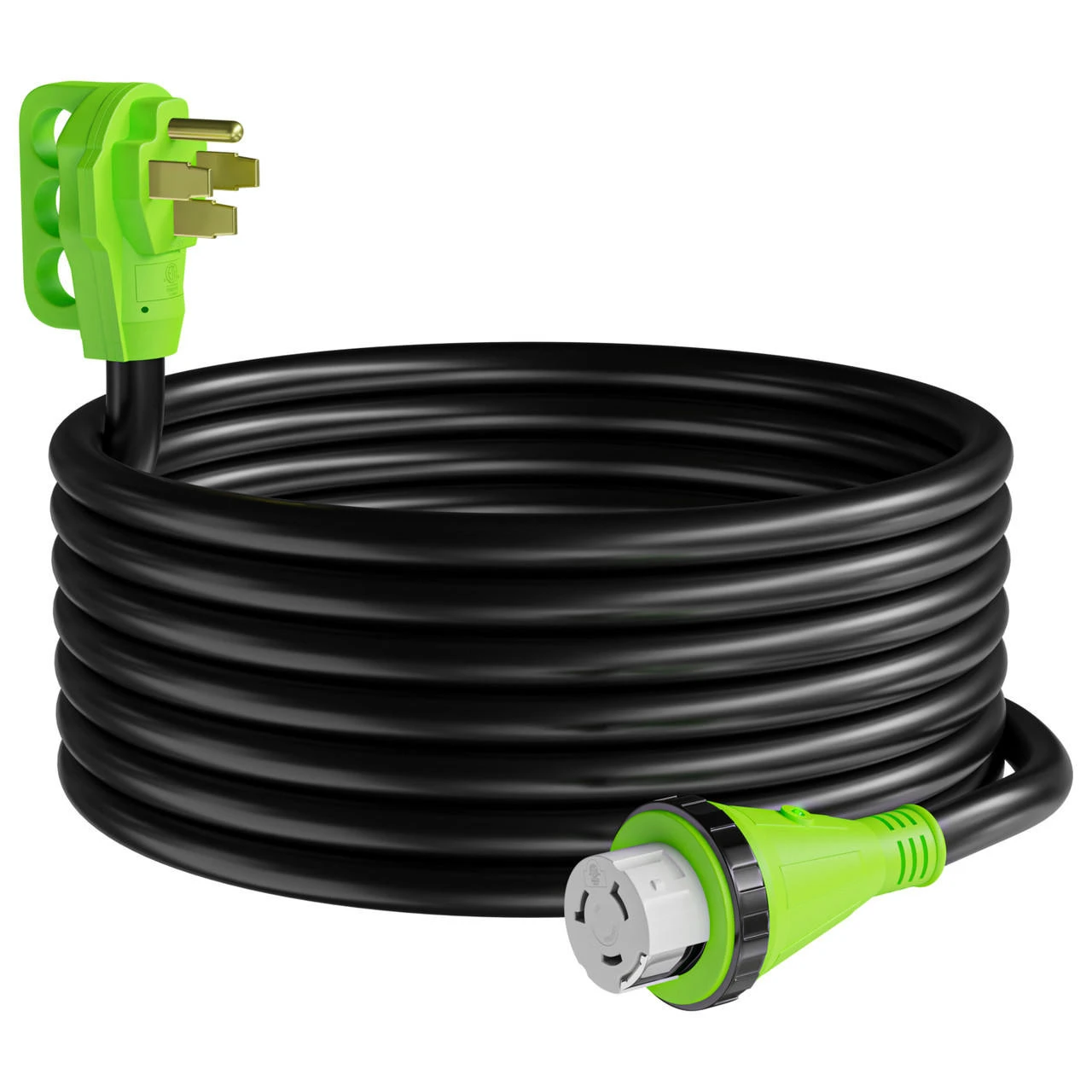 Twist Lock RV 50 Amp Power Cord With LED Power Indictor - 50 Amp Male To 50 Amp Female Locking Plug 25 Foot 1 Twist Lock RV 50 Amp Power Cord With LED Power Indictor - 50 Amp Male To 50 Amp Female Locking Plug 25 Foot