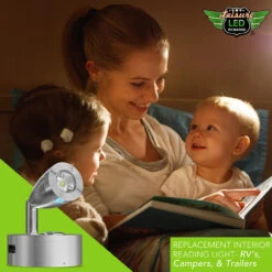 Leisure LED 4" 12V RV Interior Reading Light With Touch Activated Dimming Settings/Multi-Color Modes, Brushed Nickel Finish -Auto Parts Shop leisure led 12v rv interior reading light with touch activated dimming settingsmulti color modes 16575.1664407305