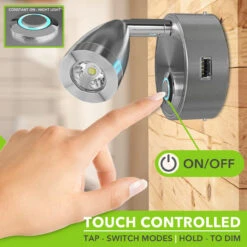 Leisure LED 4" 12V RV Interior Reading Light With Touch Activated Dimming Settings/Multi-Color Modes, Brushed Nickel Finish -Auto Parts Shop leisure led 12v rv interior reading light with touch activated dimming settingsmulti color modes 59312.1664407319