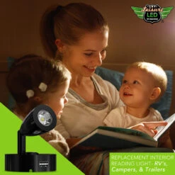 Leisure LED 3" 12V RV Interior Reading Light With Touch Activated Dimming Settings, Black Finish -Auto Parts Shop leisure led 3 12v rv interior reading light with touch activated dimming settings black finish 48585.1665617988