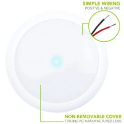 LED RV Boat Surface Ceiling Light With Touch Switch 7" Slim LED Panel 12V 750LM -Auto Parts Shop leisure led led rv boat surface ceiling light with touch switch 7 slim led panel 12v 750lm 21164.1642093567