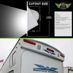 LED RV Exterior Porch Utility 12v 1100 Lumen Warrior Flood Lighting Fixture -Auto Parts Shop leisure led led rv exterior porch utility 12v 1100 lumen warrior flood lighting fixture 00848.1660082640