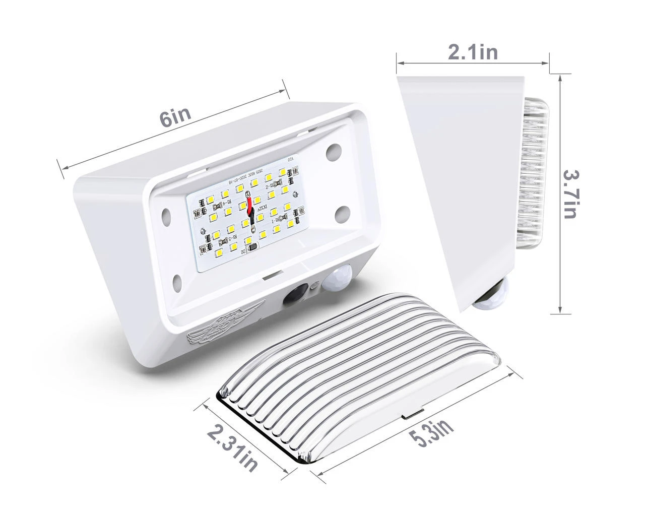 LED RV Exterior Porch Utility Light - 11-18v 300 Lumen Lighting Fixture With Motion Sensor 5 LED RV Exterior Porch Utility Light - 11-18v 300 Lumen Lighting Fixture With Motion Sensor - Image 5