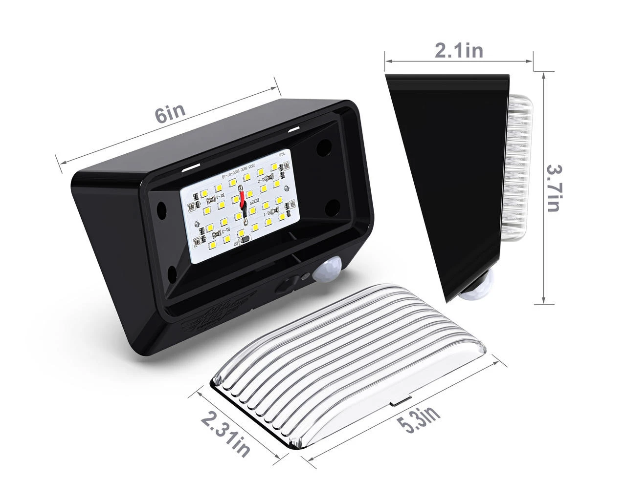 LED RV Exterior Porch Utility Light - 11-18v 300 Lumen Lighting Fixture With Motion Sensor 6 LED RV Exterior Porch Utility Light - 11-18v 300 Lumen Lighting Fixture With Motion Sensor - Image 6