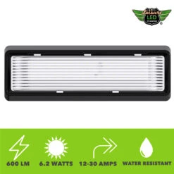 LED RV Exterior Porch Utility Light XL 12v 650 Lumen Lighting Fixture Black Base -Auto Parts Shop leisure led led rv exterior porch utility light xl 12v 650 lumen lighting fixture black base 36112.1642094759