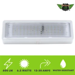 LED RV Exterior Porch Utility Light XL 12v 650 Lumen Lighting Fixture White Base -Auto Parts Shop leisure led led rv exterior porch utility light xl 12v 650 lumen lighting fixture white base 00232.1642096931