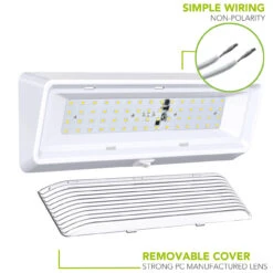 LED RV Exterior Porch Utility Light XL 12v 650 Lumen Lighting Fixture White Base -Auto Parts Shop leisure led led rv exterior porch utility light xl 12v 650 lumen lighting fixture white base 85582.1642097523