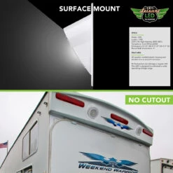 LED RV Exterior Round Surface Mount Porch Utility 12v 1100 Lumen Warrior Flood Lighting Fixture -Auto Parts Shop leisure led led rv exterior round surface mount porch utility 12v 1100 lumen warrior flood lighting fixture 31762.1660082636