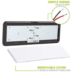 LED RV LED Ceiling Interior Light Fixture 1450 Lumen With Touch Dimmer Switch 12V 20 X 6" Natural White 4000-4500K With Bronze Trim 16 LED RV LED Ceiling Interior Light Fixture 1450 Lumen With Touch Dimmer Switch 12V 20 X 6" Natural White 4000-4500K With Bronze Trim -Auto Parts Shop leisure led led rv led ceiling interior light fixture 1450 lumen with touch dimmer switch 12v 20 x 6 natural white 4000 4500k with bronze trim 90736.1642099169