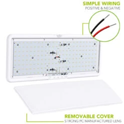 LED RV LED Ceiling Interior Light Fixture 2000 Lumen With Touch Dimmer Switch 12V 21 X 8" Natural White 4000-4500K With White Trim 15 LED RV LED Ceiling Interior Light Fixture 2000 Lumen With Touch Dimmer Switch 12V 21 X 8" Natural White 4000-4500K With White Trim -Auto Parts Shop leisure led led rv led ceiling interior light fixture 2000 lumen with touch dimmer switch 12v 21 x 8 natural white 4000 4500k with white trim 84209.1663109999