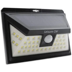 LED Wall Solar Light Outdoor 46 Security Lighting Nightlight With Motion Sensor Detector