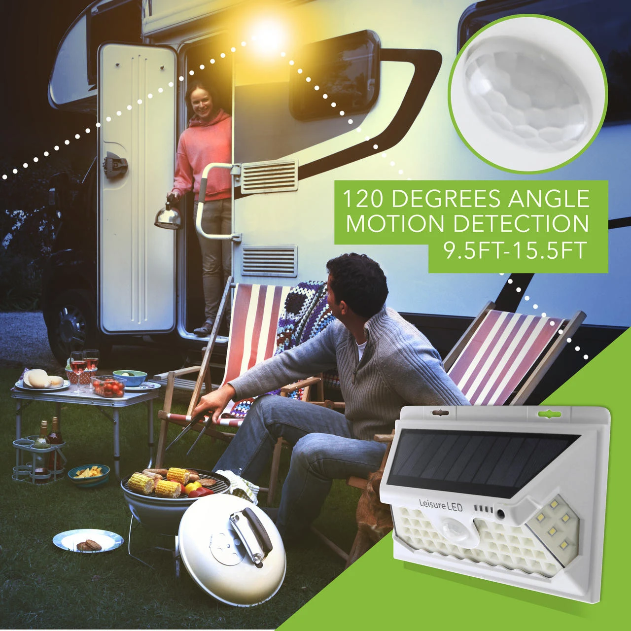 LED Wall Solar Light Outdoor 46 Security Lighting Nightlight With Motion Sensor Detector 12 LED Wall Solar Light Outdoor 46 Security Lighting Nightlight With Motion Sensor Detector - Image 12