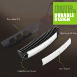 Leisure LED RV Curved Exterior Aluminum Porch Utility Light - 12v 2500 Lumen Curved Lighting Fixture. Replacement Lighting For RVs, Trailers, Campers, 5th Wheels -Auto Parts Shop leisure led rv curved exterior aluminum porch utility light 12v 2500 lumen curved lighting fixture replacement lighting for rvs trailers campers 5th wheels 11829.1660342078