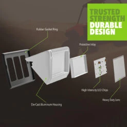 Leisure LED RV Exterior Porch Utility Light - 12v 1450 Lumen 9" Lighting Fixture. Replacement Lighting For RVs, Trailers, Campers, 5th Wheels -Auto Parts Shop leisure led rv exterior porch utility light 12v 1450 lumen 9 lighting fixture replacement lighting for rvs trailers campers 5th wheels 04855.1660341976