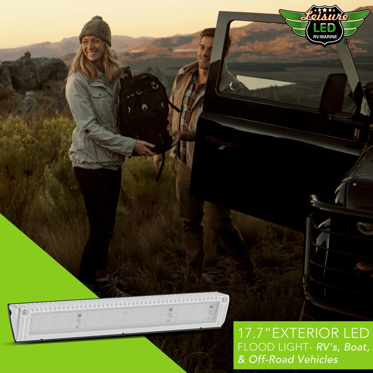 Leisure LED RV Exterior Porch Utility Light - 12v 3200 Lumen 17.7" Lighting Fixture. Replacement Lighting For RVs, Trailers, Campers, 5th Wheels 10 Leisure LED RV Exterior Porch Utility Light - 12v 3200 Lumen 17.7" Lighting Fixture. Replacement Lighting For RVs, Trailers, Campers, 5th Wheels - Image 10