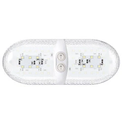 Leisure LED RV LED Ceiling Double Dome Interior Light Fixture Euro With ON/Off Switch Natural White 6000-6500K 48-2835SMD -Auto Parts Shop leisure led rv led ceiling double dome interior light fixture euro with onoff switch natural white 6000 6500k 48 2835smd 11124.1672364351