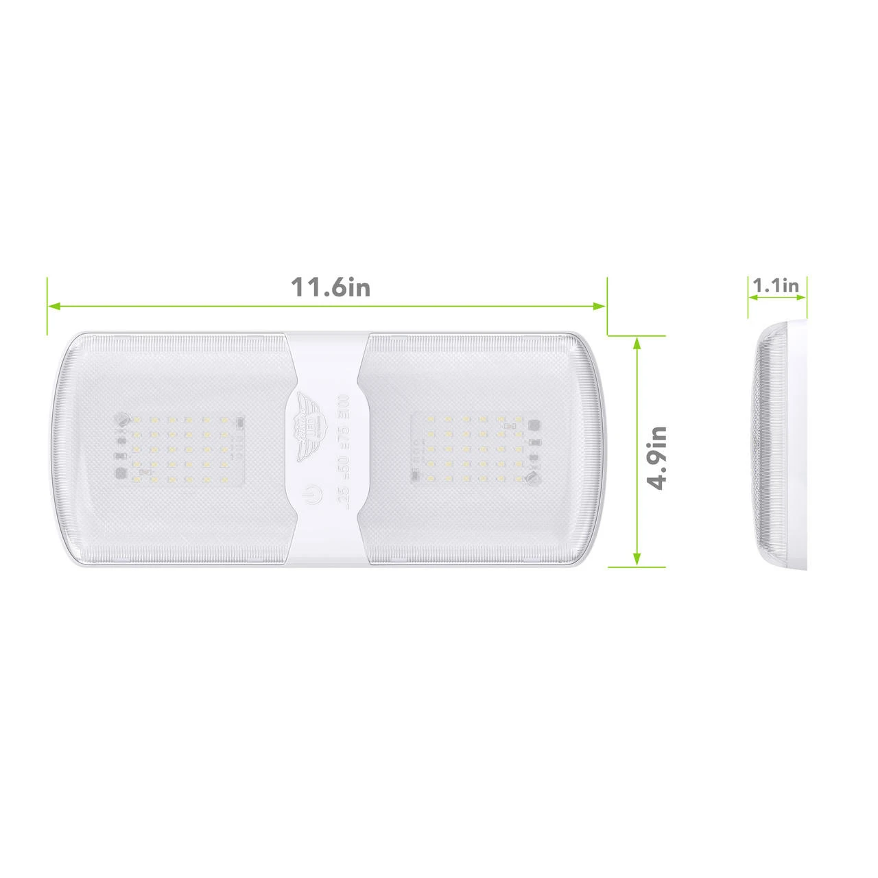 Leisure LED RV LED Ceiling Double Dome Interior Light Fixture Touch To Dim Switch Multi Warm, Natural, And Cool White 60-2835SMD 3 Leisure LED RV LED Ceiling Double Dome Interior Light Fixture Touch To Dim Switch Multi Warm, Natural, And Cool White 60-2835SMD - Image 3