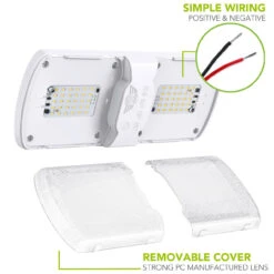 Leisure LED RV LED Ceiling Double Dome Interior Light Fixture Touch To Dim Switch Natural White 4000-4500K 60-2835SMD 12 Leisure LED RV LED Ceiling Double Dome Interior Light Fixture Touch To Dim Switch Natural White 4000-4500K 60-2835SMD -Auto Parts Shop leisure led rv led ceiling double dome interior light fixture touch to dim switch natural white 4000 4500k 60 2835smd 71309.1672364356