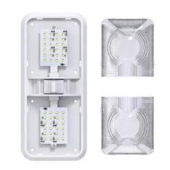 Leisure LED RV LED Ceiling Double Dome Interior Light Fixture With ON/Off Switch Cool White 6000-6500K 48-2835SMD 17 Leisure LED RV LED Ceiling Double Dome Interior Light Fixture With ON/Off Switch Cool White 6000-6500K 48-2835SMD -Auto Parts Shop leisure led rv led ceiling double dome interior light fixture with onoff switch cool white 6000 6500k 48 2835smd 50826.1672450863