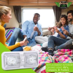 Leisure LED RV LED Ceiling Double Dome Interior Light Fixture With ON/Off Switch Natural White 4000-4500K 48-2835SMD -Auto Parts Shop leisure led rv led ceiling double dome interior light fixture with onoff switch natural white 4000 4500k 48 2835smd 01691.1672364461