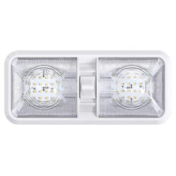 Leisure LED RV LED Ceiling Double Dome Interior Light Fixture With ON/Off Switch Natural White 4000-4500K 48-2835SMD -Auto Parts Shop leisure led rv led ceiling double dome interior light fixture with onoff switch natural white 4000 4500k 48 2835smd 06603.1672364330