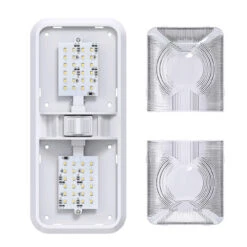 Leisure LED RV LED Ceiling Double Dome Interior Light Fixture With ON/Off Switch Natural White 4000-4500K 48-2835SMD -Auto Parts Shop leisure led rv led ceiling double dome interior light fixture with onoff switch natural white 4000 4500k 48 2835smd 62692.1672364335