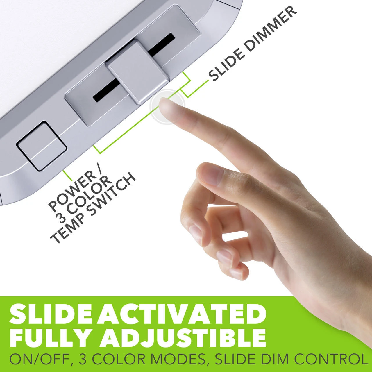 Leisure LED RV LED Ceiling Light 11" X 5" Fixture 700 Lumen With Slide Dimmer Switch Interior Lighting For Car/RV/Trailer/Camper/Boat DC 12V 3000-6000K 3 Leisure LED RV LED Ceiling Light 11" X 5" Fixture 700 Lumen With Slide Dimmer Switch Interior Lighting For Car/RV/Trailer/Camper/Boat DC 12V 3000-6000K - Image 3