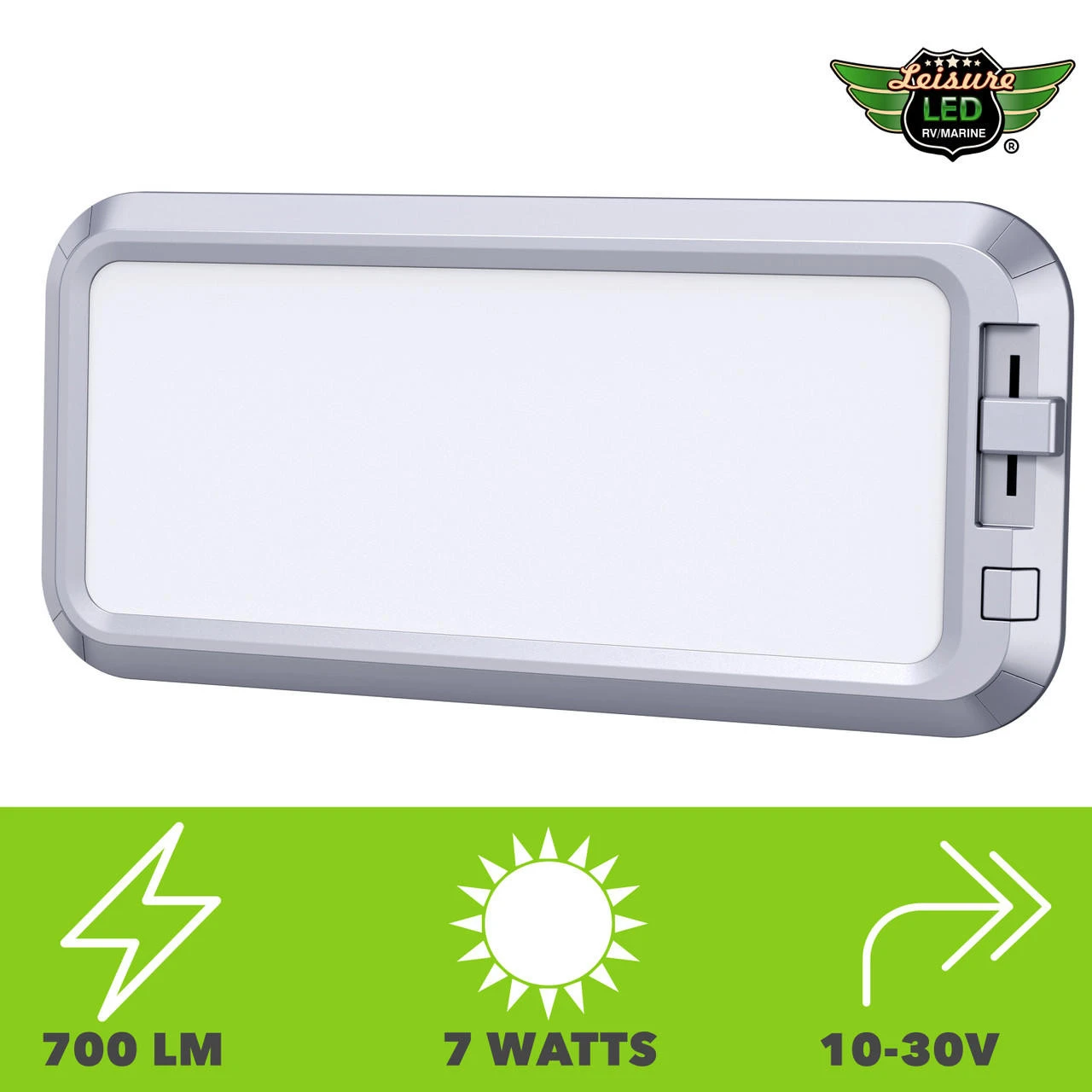 Leisure LED RV LED Ceiling Light 11" X 5" Fixture 700 Lumen With Slide Dimmer Switch Interior Lighting For Car/RV/Trailer/Camper/Boat DC 12V 3000-6000K 8 Leisure LED RV LED Ceiling Light 11" X 5" Fixture 700 Lumen With Slide Dimmer Switch Interior Lighting For Car/RV/Trailer/Camper/Boat DC 12V 3000-6000K - Image 8