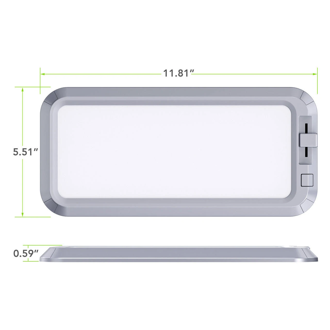 Leisure LED RV LED Ceiling Light 11" X 5" Fixture 700 Lumen With Slide Dimmer Switch Interior Lighting For Car/RV/Trailer/Camper/Boat DC 12V 3000-6000K 2 Leisure LED RV LED Ceiling Light 11" X 5" Fixture 700 Lumen With Slide Dimmer Switch Interior Lighting For Car/RV/Trailer/Camper/Boat DC 12V 3000-6000K - Image 2