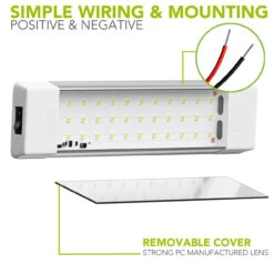 Leisure LED RV LED Ceiling Light Fixture With ON/Off Switch 5000K Natural White 12V/24V DC, LED Interior Light Fixture/Van Cargo Area Light For RV & Utility -Auto Parts Shop leisure led rv led ceiling light fixture with onoff switch 5000k natural white 12v24v dc led interior light fixturevan cargo area light for rv and utility 39380.1658439229