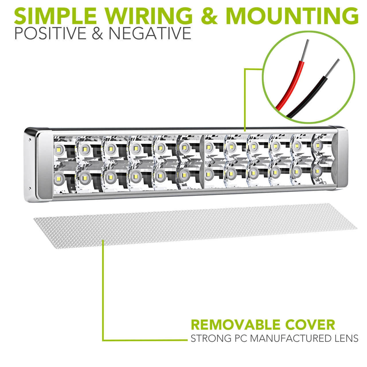 Leisure LED RV LED Chrome Ceiling Light Fixture With ON/Off Switch 4500K Natural White 12V/24V DC High Lumen LED Interior Light Fixture/Van Cargo Area Light For RV & Utility 5 Leisure LED RV LED Chrome Ceiling Light Fixture With ON/Off Switch 4500K Natural White 12V/24V DC High Lumen LED Interior Light Fixture/Van Cargo Area Light For RV & Utility - Image 5