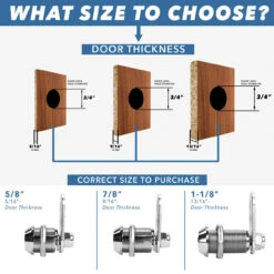 Leisure Coachworks 1 1/8" Keyed Tubular With Straight Cam Lock Latch Keyed Alike ( 1 1/8") -Auto Parts Shop leisure lock leisure coachworks 1 18 keyed tubular with straight and offset cam lock latch keyed alike 1 18 64509.1642094734